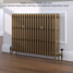 CI-RC760-20-MET-PALE-GOLD-LS01 - Richmond 4 Column Victorian Cast Iron Radiator H760mm x W1256mm CI-RC760-20-MET-PALE-GOLD-LS01 - Richmond 4 Column Victorian Cast Iron Radiator H760mm x W1256mm